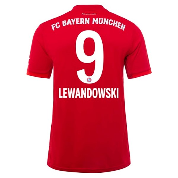 Trikot Bayern München NO.9 Lewandowski Heim 2019-20 Rote Fussballtrikots Günstig